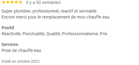 Avis d'un client